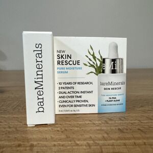 bareMinerals Skin Rescue Pure Moisture Serum with 1% PGA + Plant Algae .5 oz NIB